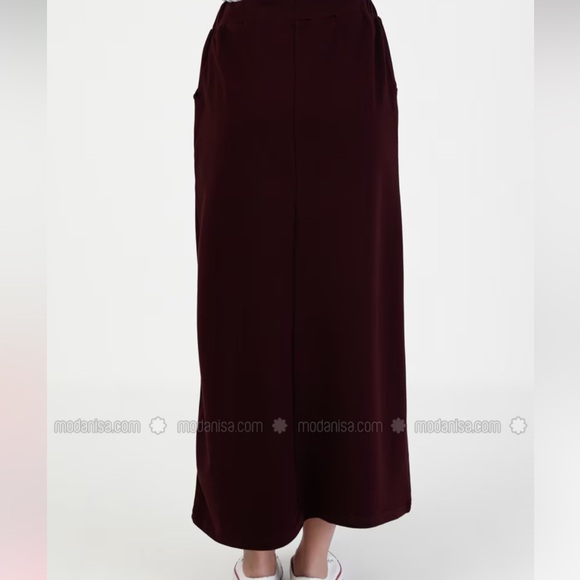 (3 for $24❣️) Plum Long Tie Waist Skirt w Pockets (NWT) - Picture 1 of 11